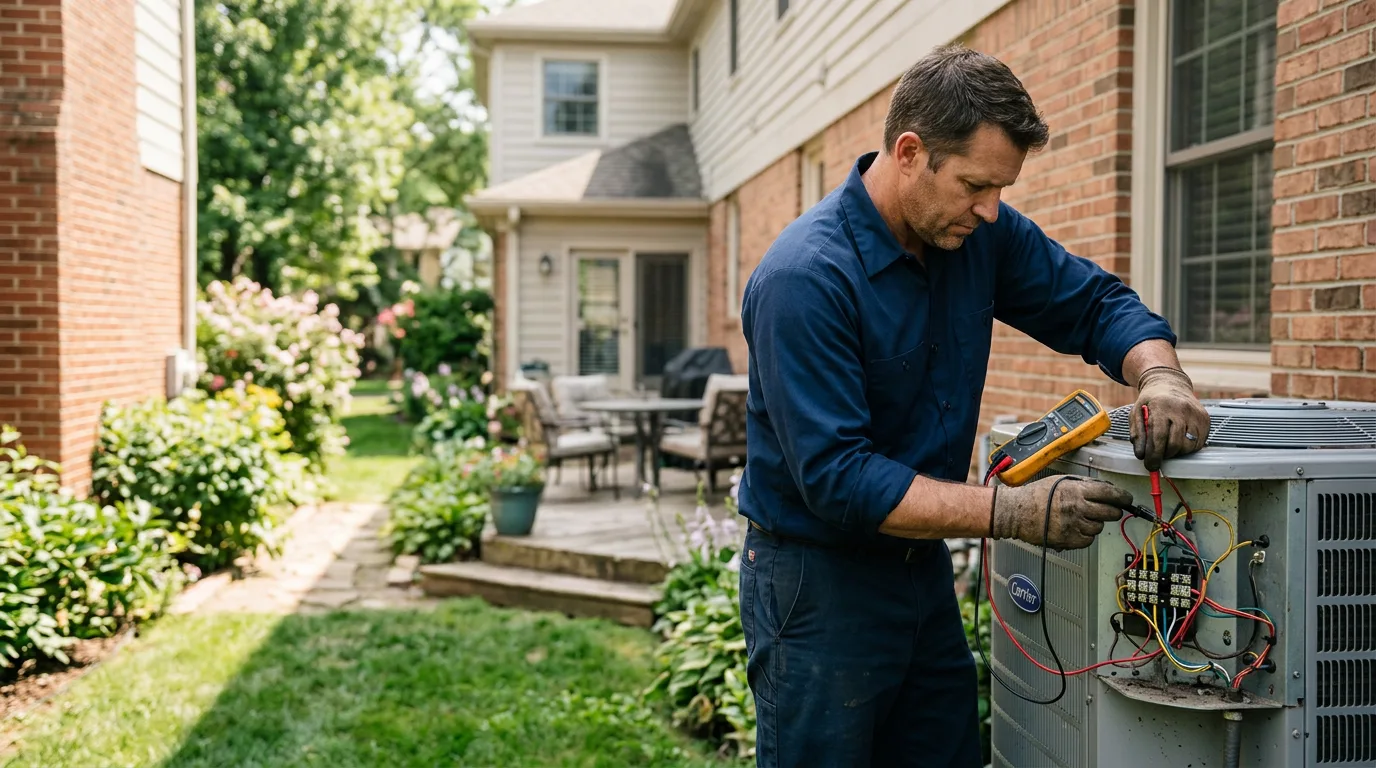 HVAC technician working near Breeding, KY